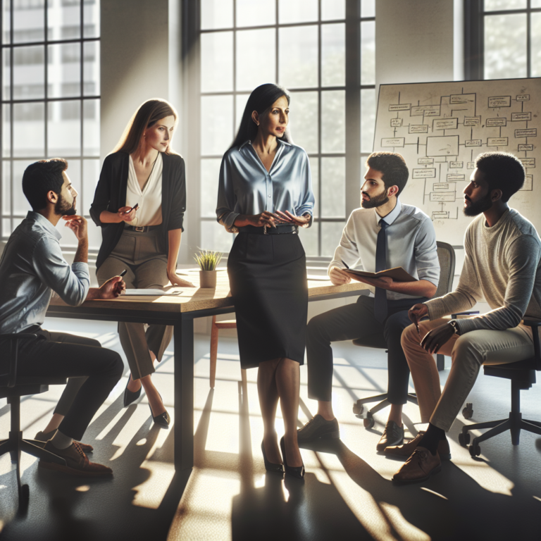 Ilustração sobre Liderança Servidora Transforma Equipes