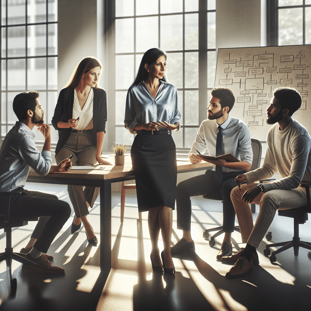 Ilustração sobre Liderança Servidora Transforma Equipes